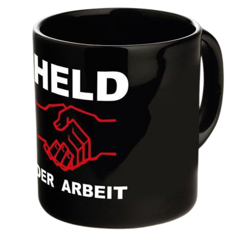 Tasse Held der Arbeit schwarz Spülmaschinenfest.