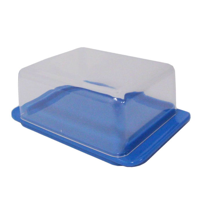 Butterdose mit Deckel, blau