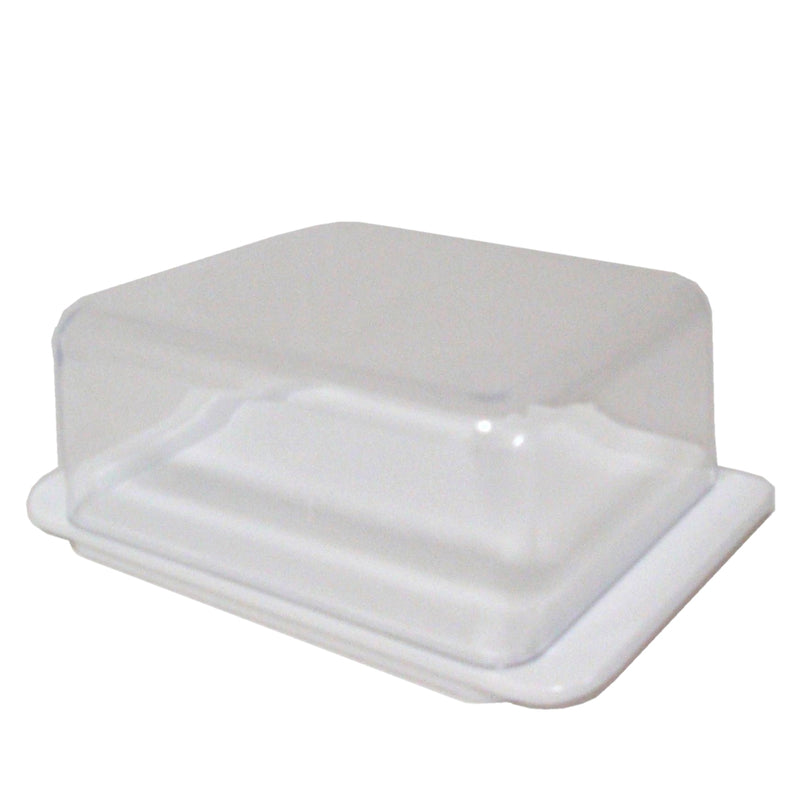 Weiße Butterdose mit Deckel