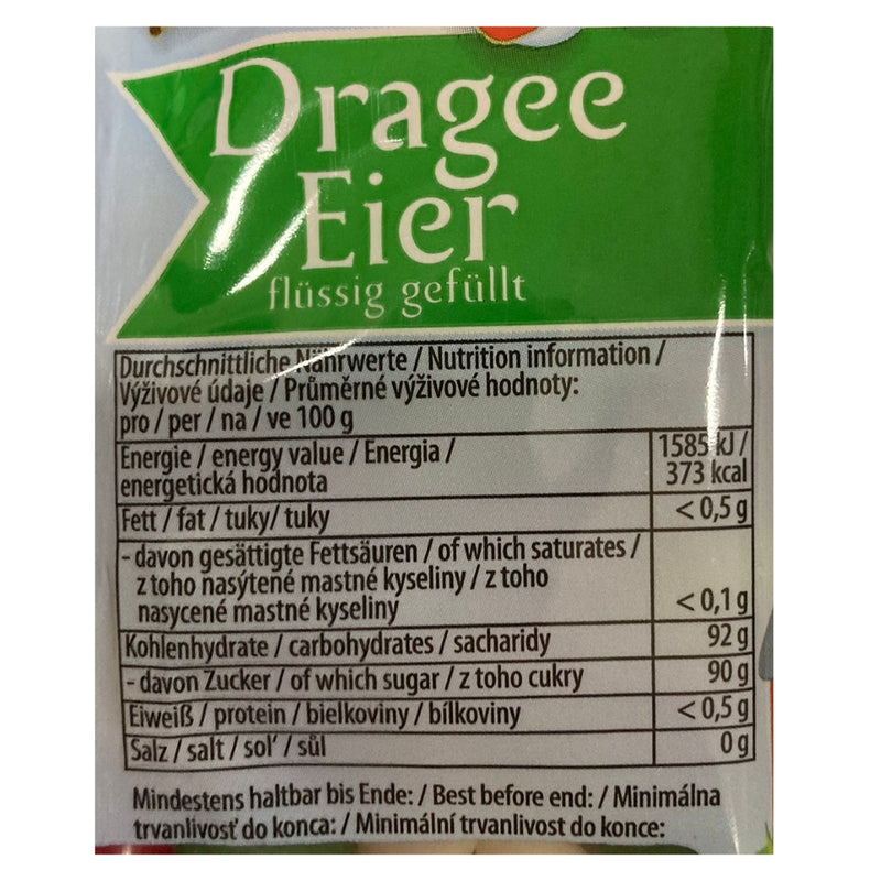 Dragee Eier - flüssig gefüllt (ähnlich Bodeta), 125g