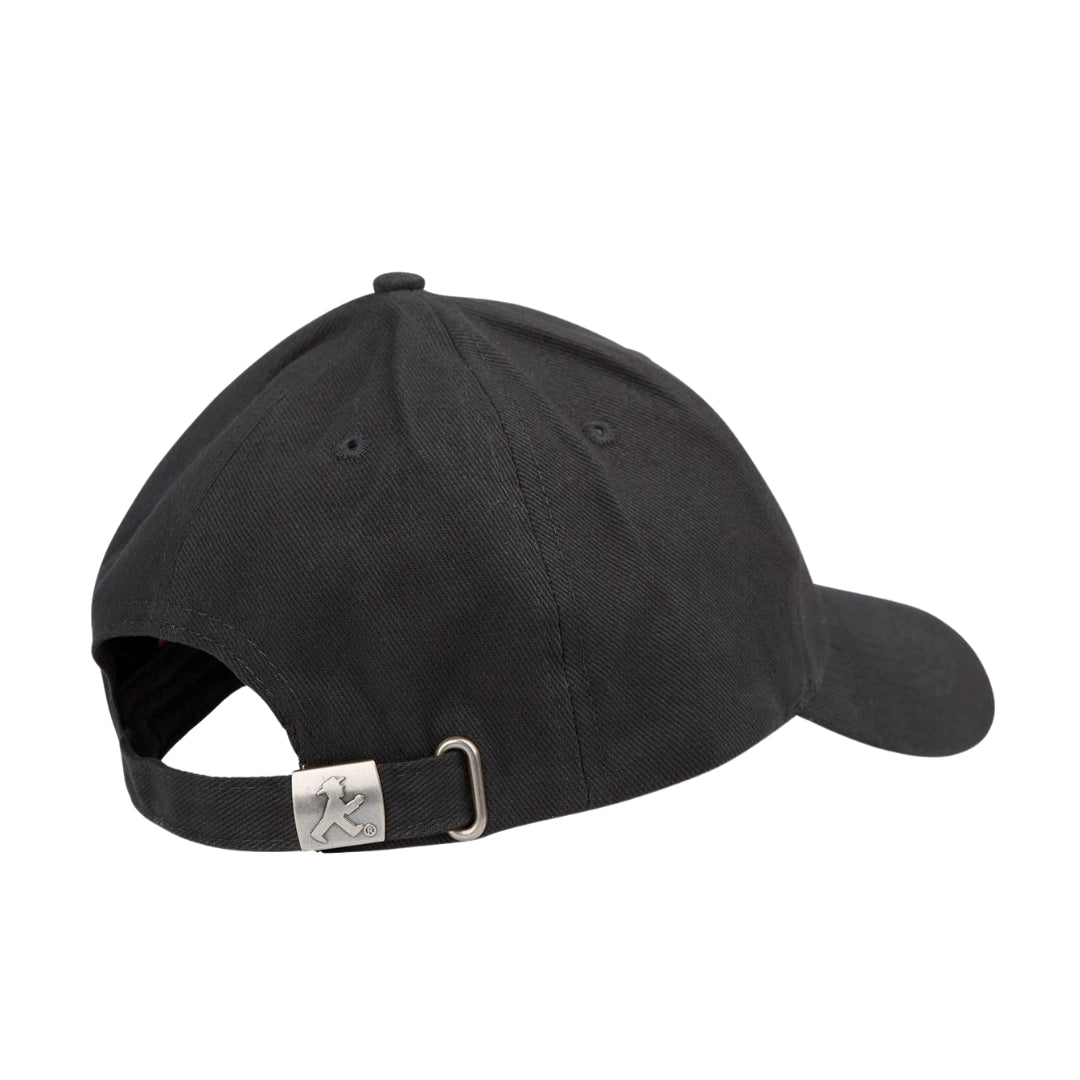 Schwarze Basecap mit aufgestickten Ampelmännchen in grün - one size - Stufenlos einstellbar, 100% Baumwolle