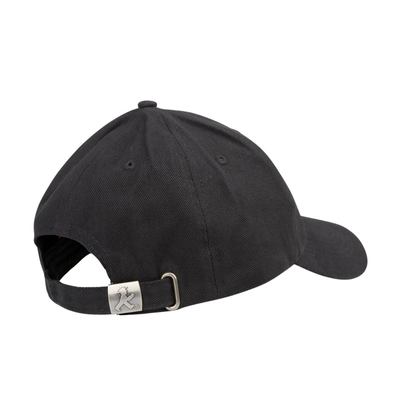 Schwarze Basecap mit aufgestickten Ampelmännchen in grün - one size - Stufenlos einstellbar, 100% Baumwolle