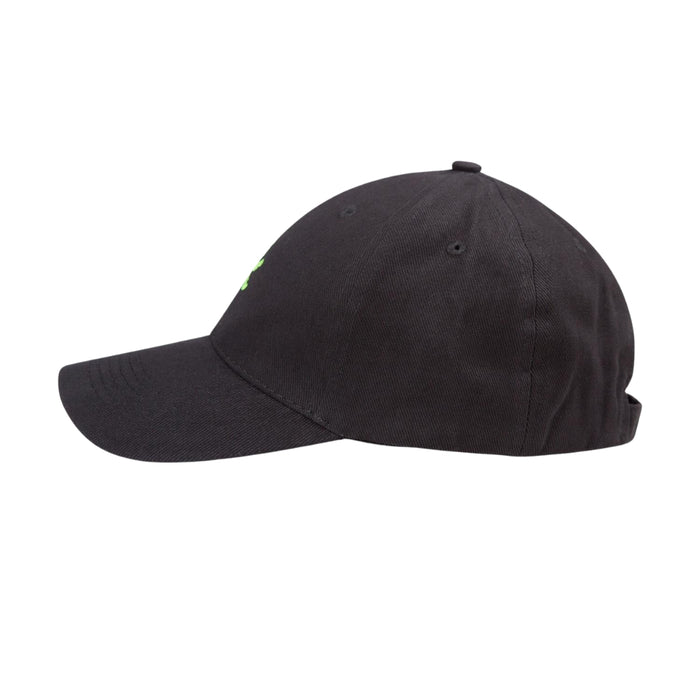 Schwarze Basecap mit aufgestickten Ampelmännchen in grün - one size - Stufenlos einstellbar, 100% Baumwolle