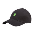 Schwarze Basecap mit aufgestickten Ampelmännchen in grün - one size - Stufenlos einstellbar, 100% Baumwolle