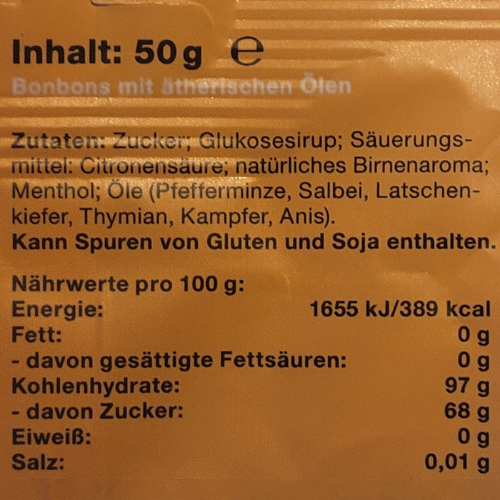 Echte Krügerol Halsbonbons mit ätherischen Ölen - Leipziger Original seit 1866 - 50g