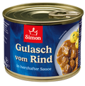 Gulasch vom Rind in herzhafter Sauce - 500g Dose - einfach aufwärmen & genießen I SIMON
