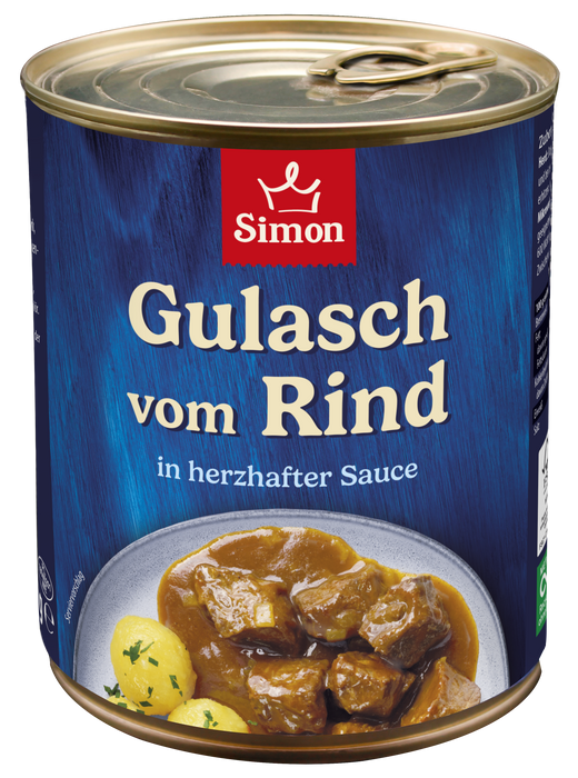 Gulasch vom Rind mit herzhafter Sauce 800g - erhitzen und gleich essfein I SIMON