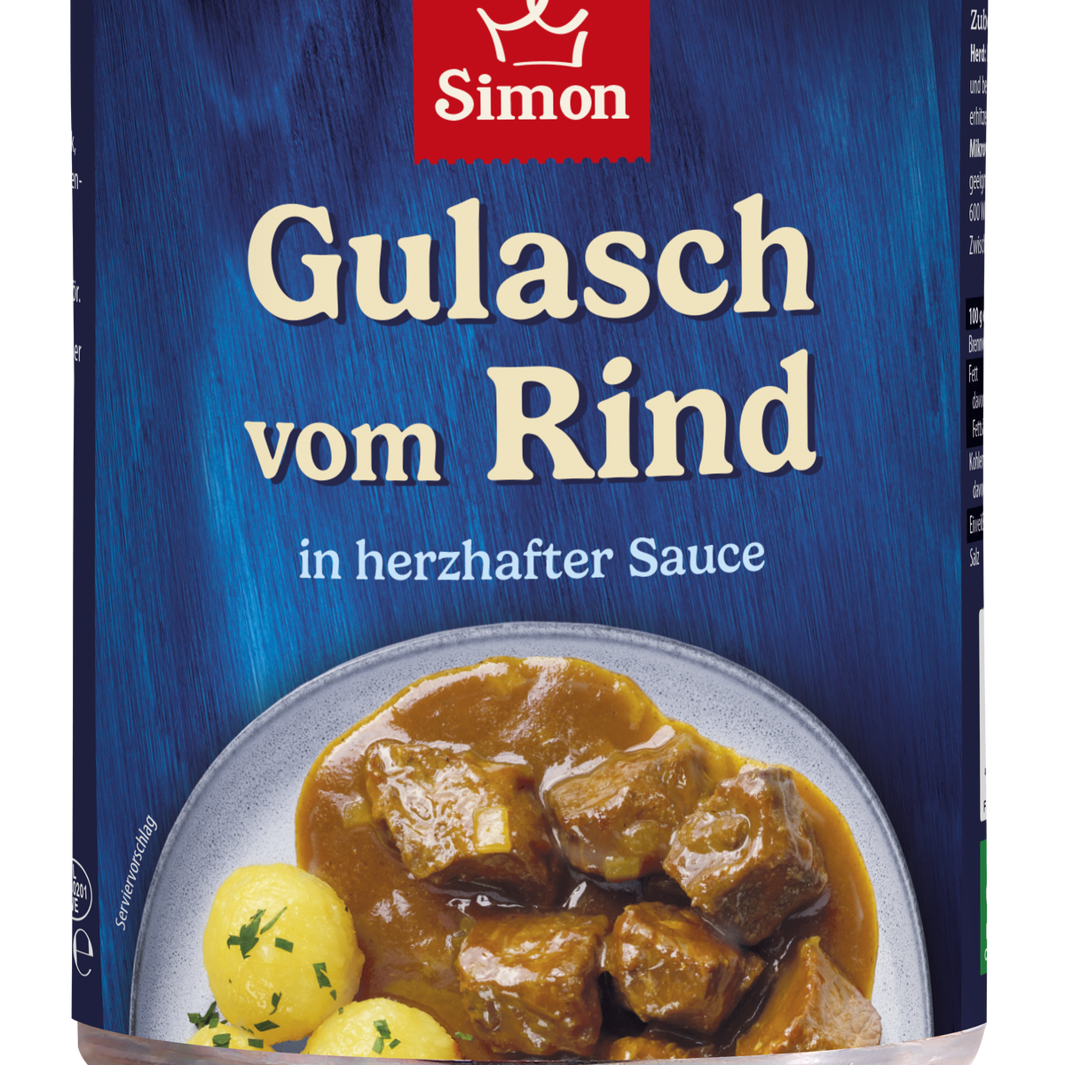 gulasch aufbewahren Gulasch vom Rind mit herzhafter Sauce 800g