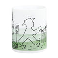 Grüne Porzellan-Berlin-Tasse mit Ampelmann - 300ml für warme & kalte Getränke - Spülmaschinengeeignet