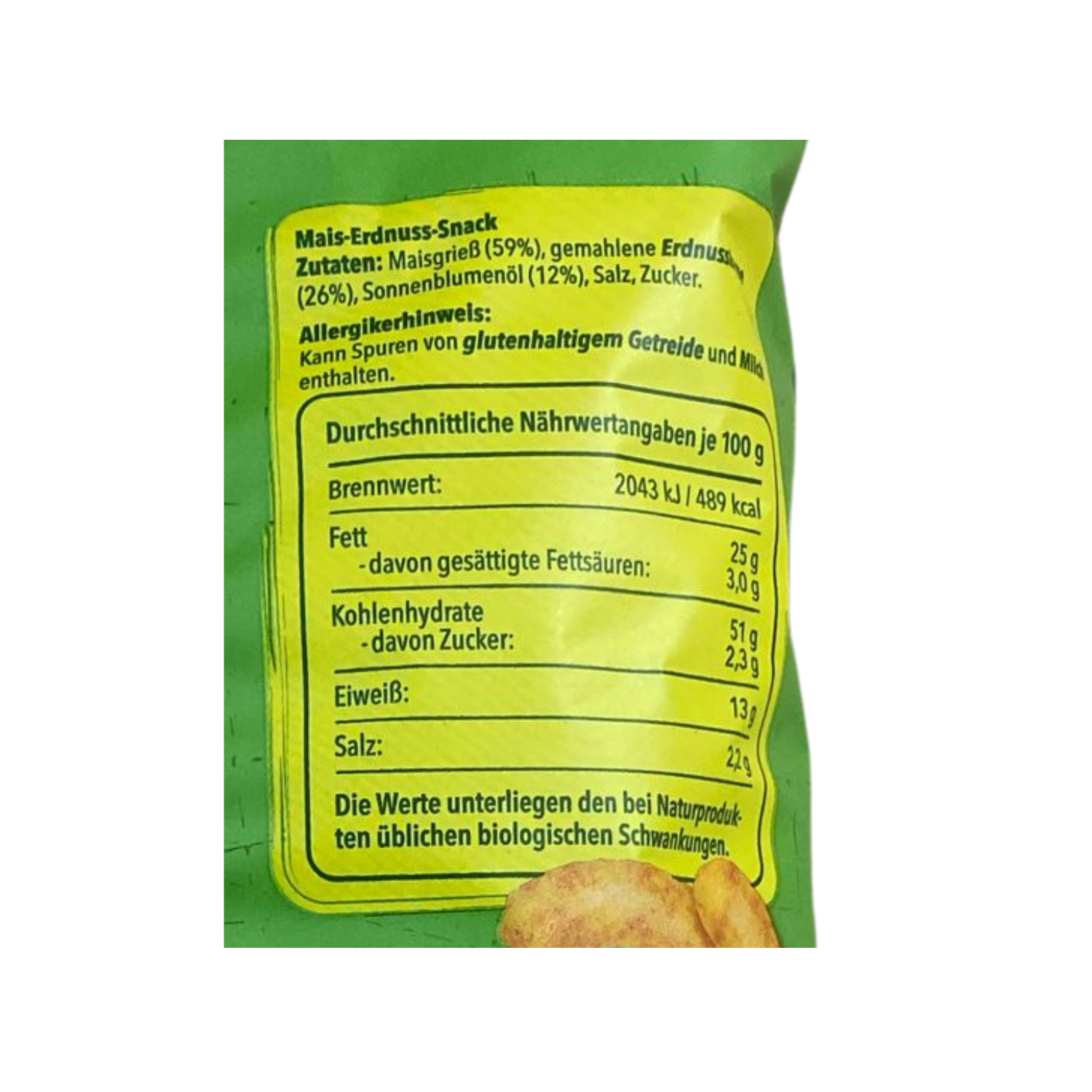 Wurzener Erdnuß-Flips 180g große Tüte - die Originalen - vegan & 100% natürliche Zutaten