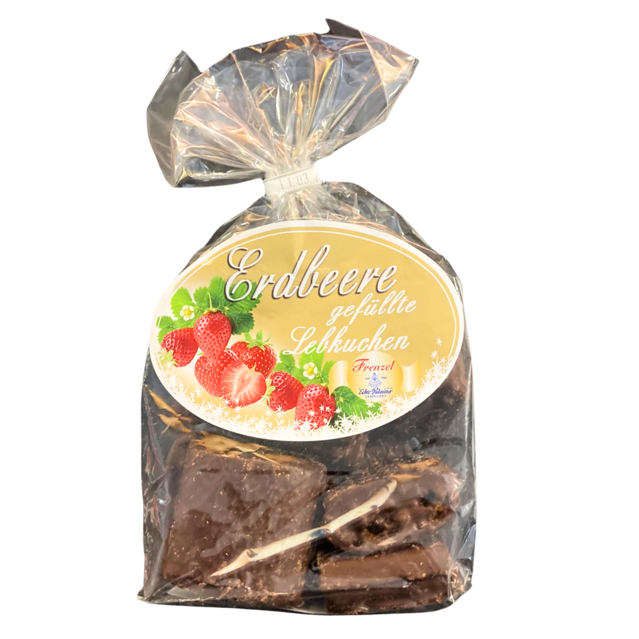 Echt Pulsnitzer gefüllte Spitzen -Lebkuchen mit Erdbeere 200g