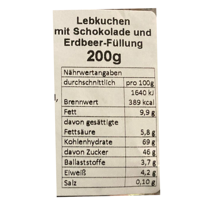 Echt Pulsnitzer gefüllte Spitzen -Lebkuchen mit Erdbeere 200g