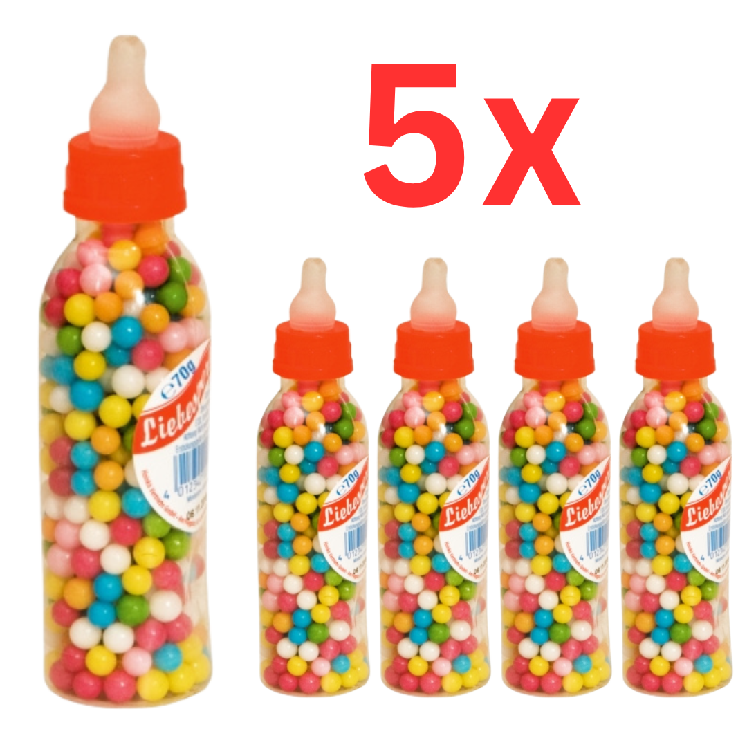 5x Liebesperlen im Babyfläschen 70g