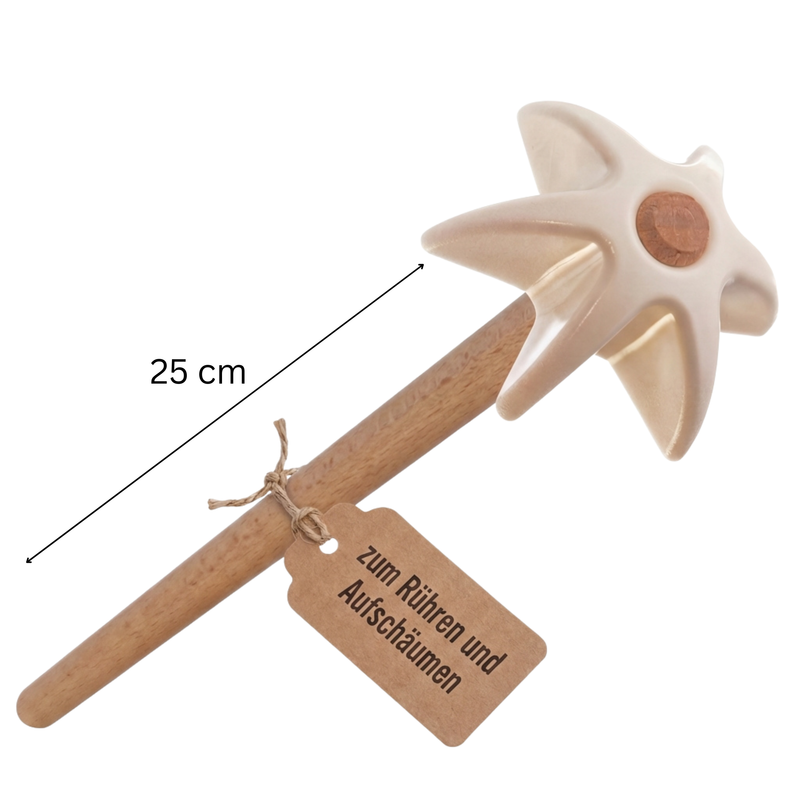 Quirl 25cm mit Holzstiel - leicht und praktisch - wie früher