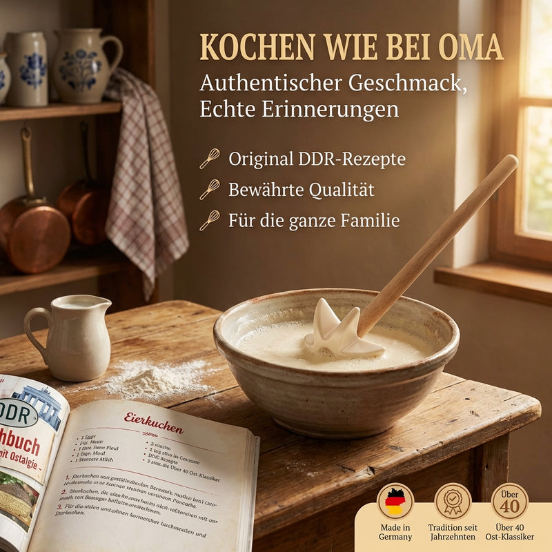 Quirl 25cm mit Holzstiel - leicht und praktisch - wie früher