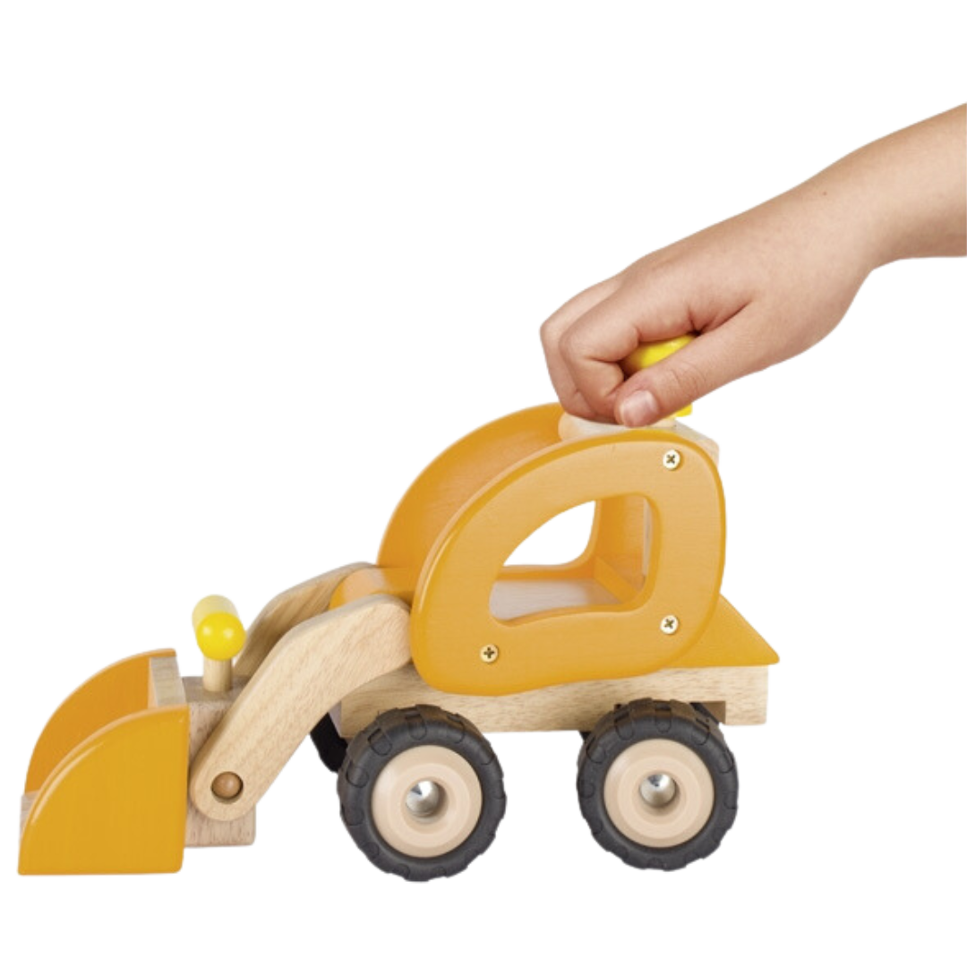 Holz Radlader orange 28cm.