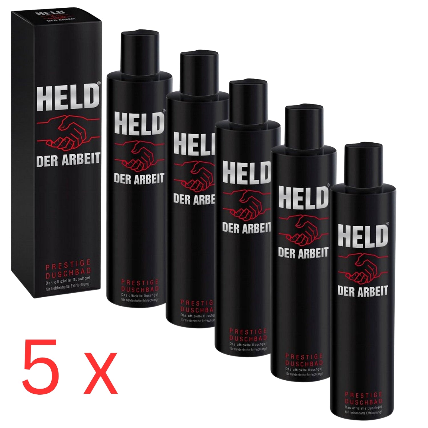 5x Prestige Duschbad "Held der Arbeit"