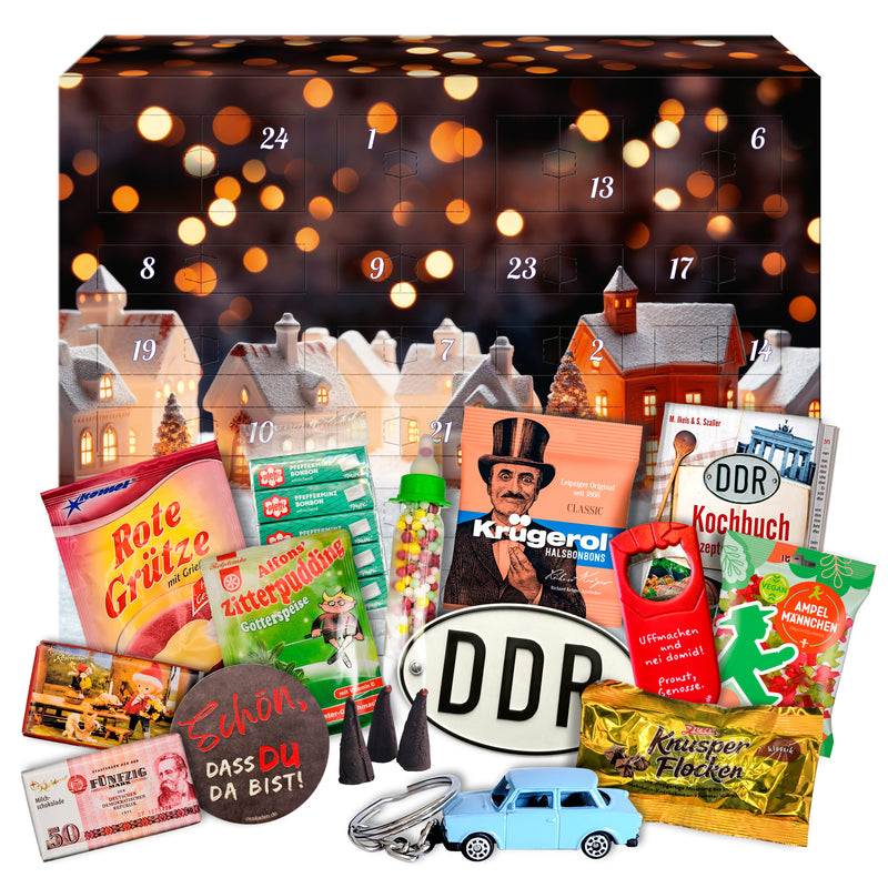 Adventskalender 2025 - Marken wie Zetti, Ampelmann, Komet, Pfeffi – 24 originelle DDR-Geschenke für echte Ostalgie-Fans