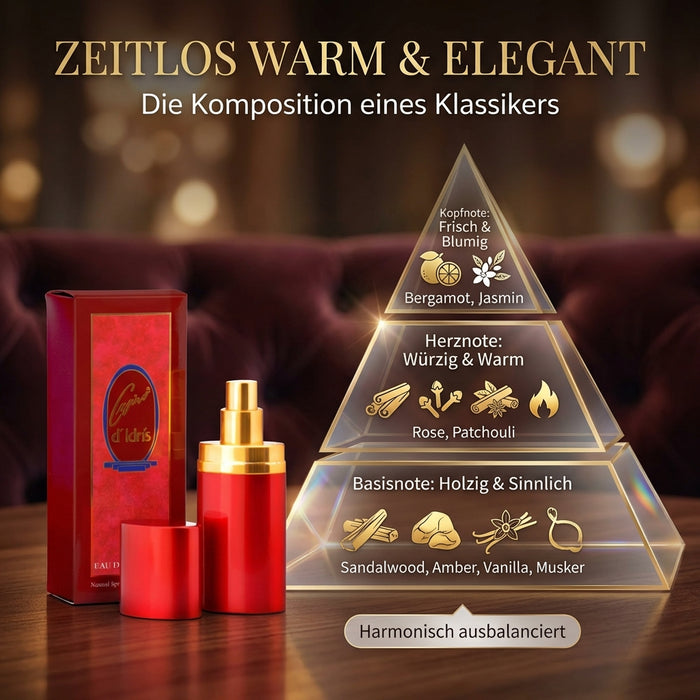 Casino Idris Eau de Toilette 35ml in edlem rot/goldenen Geschenkkarton