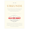 Urkunde - Held der Arbeit A5