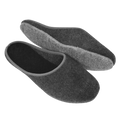 Pantoffel Hausschuhe in Anthrazit - Filz - made in Germany.