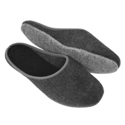 Pantoffel Hausschuhe in Anthrazit - Filz - made in Germany.