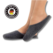 Pantoffel Hausschuhe in Anthrazit - Filz - made in Germany.