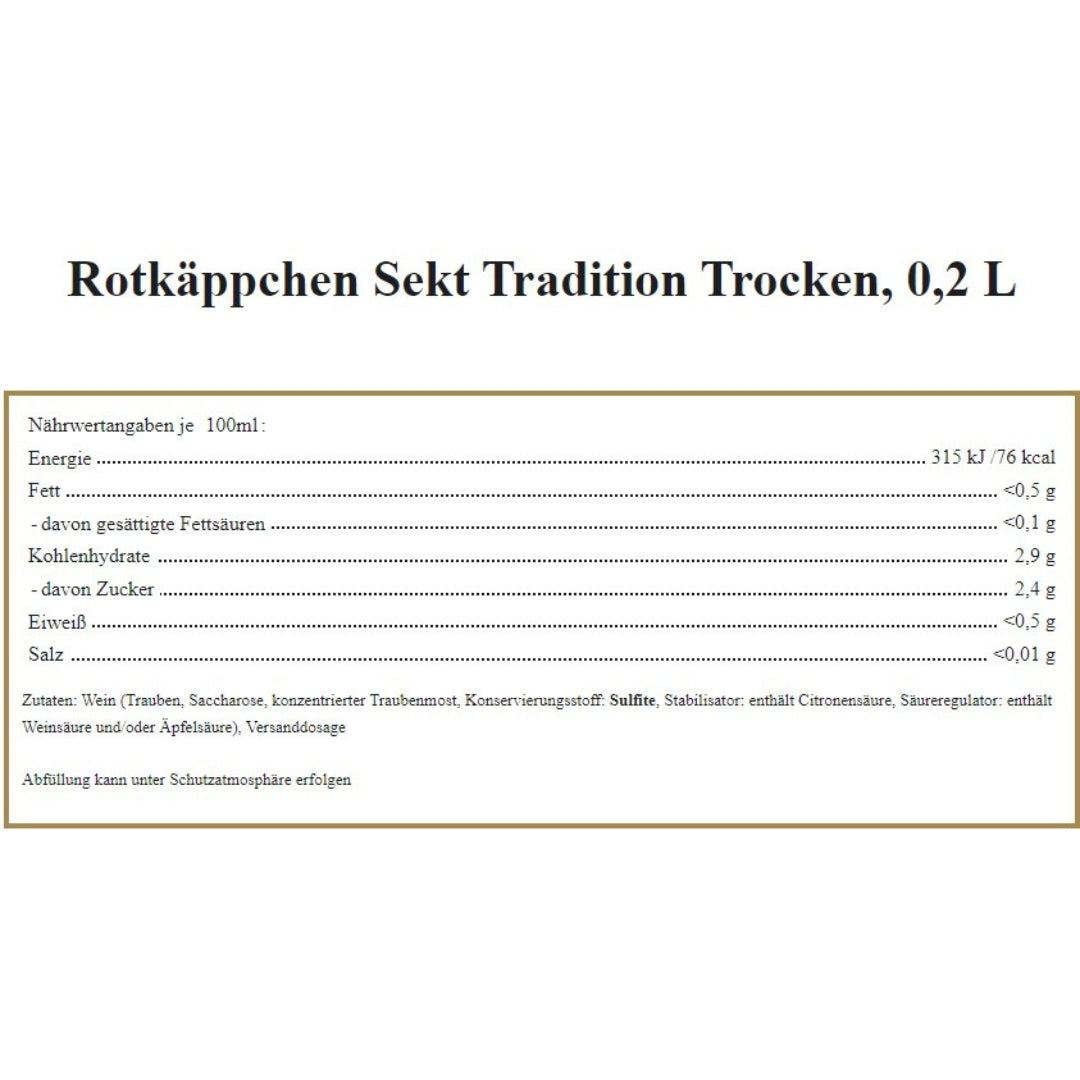 Rotkäppchen Piccolo - trocken 0,2l