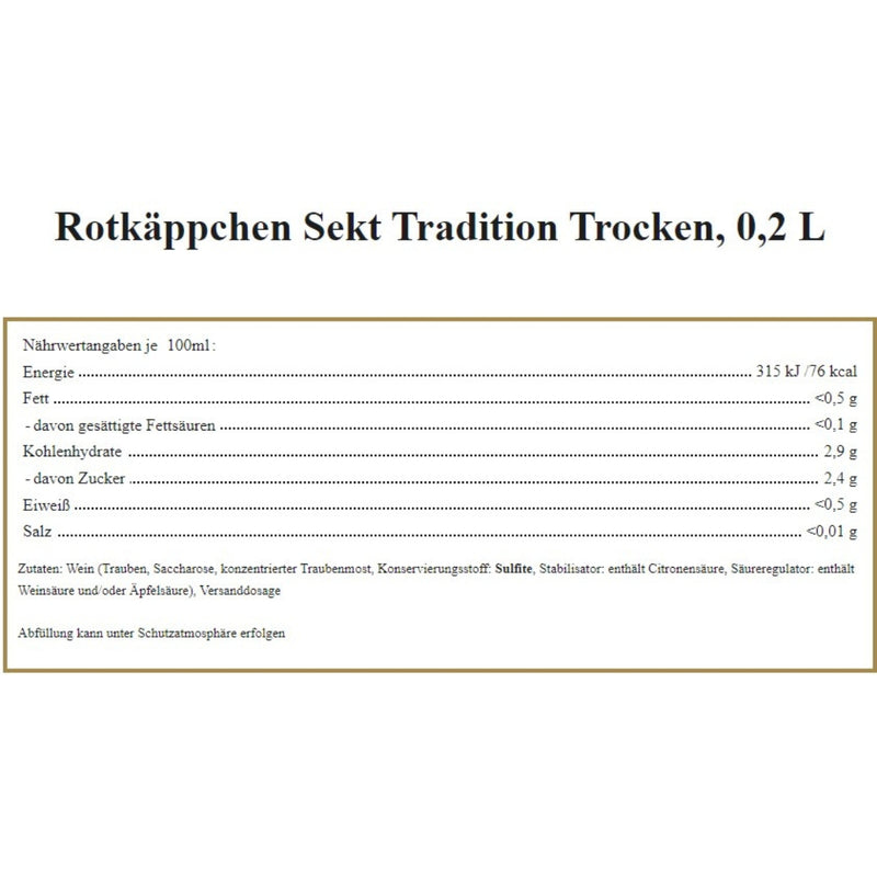 Rotkäppchen Piccolo - trocken 0,2l