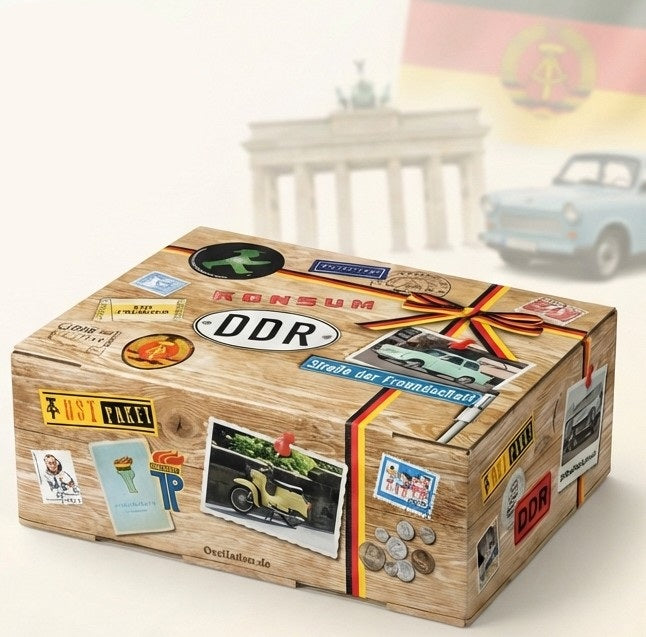 Geschenk-Verpackung mit Ostalgie Motiven
