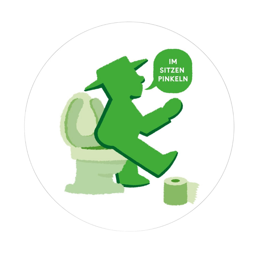 Aufkleber "im Sitzen pinkeln" Ampelmännchen