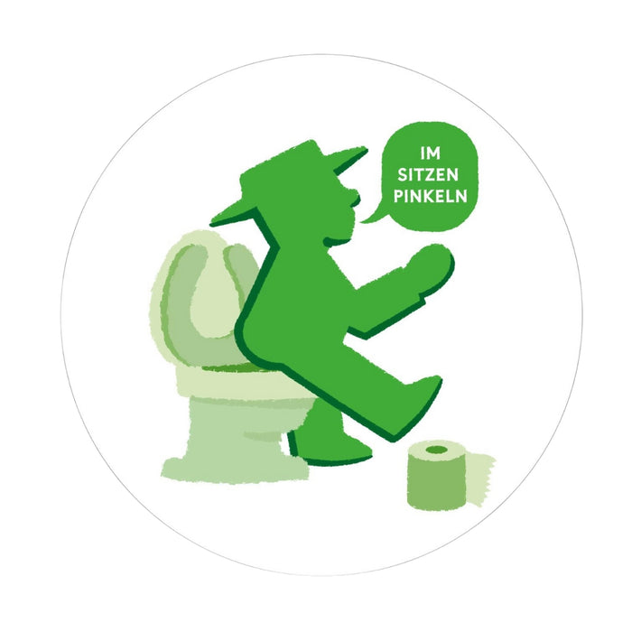 Aufkleber "im Sitzen pinkeln" Ampelmännchen