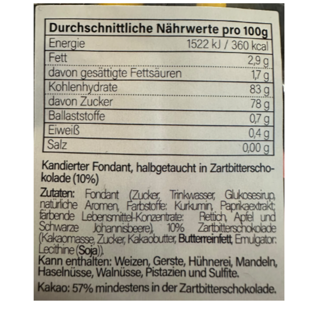 Argenta Fondant kandiert mit Zartbitterschokolade als Weihnachtssterne – feine Mischung, 175 g