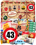 Geburtstag 43 - Ostalgie Adventskalender 2026 – 24 Erinnerungen & Kultprodukte mit Marken wie Viba, Halloren, Zetti, Komet & Pfeffi