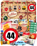 Geburtstag 44 - Ostalgie Adventskalender 2026 – 24 Erinnerungen & Kultprodukte mit Marken wie Viba, Halloren, Zetti, Komet & Pfeffi
