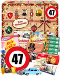 Geburtstag 47 - Ostalgie Adventskalender 2026 – 24 Erinnerungen & Kultprodukte mit Marken wie Viba, Halloren, Zetti, Komet & Pfeffi