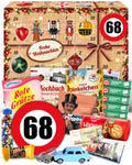 Geburtstag 68 - Ostalgie Adventskalender 2026 – 24 Erinnerungen & Kultprodukte mit Marken wie Viba, Halloren, Zetti, Komet & Pfeffi