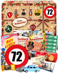 Geburtstag 72 - Ostalgie Adventskalender 2026 – 24 Erinnerungen & Kultprodukte mit Marken wie Viba, Halloren, Zetti, Komet & Pfeffi