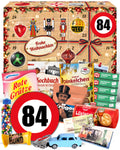 Geburtstag 84 - Ostalgie Adventskalender 2026 – 24 Erinnerungen & Kultprodukte mit Marken wie Viba, Halloren, Zetti, Komet & Pfeffi
