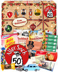 Alter Sack 50 - Ostalgie Adventskalender 2026 – 24 Erinnerungen & Kultprodukte mit Marken wie Viba, Halloren, Zetti, Komet & Pfeffi