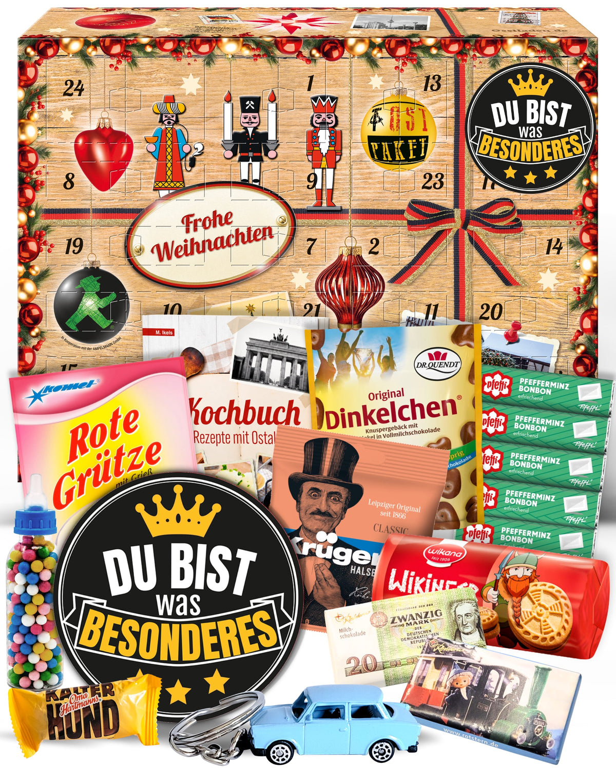 Du bist was Besonderes - Ostalgie Adventskalender 2026 – 24 Erinnerungen & Kultprodukte mit Marken wie Viba, Halloren, Zetti, Komet & Pfeffi