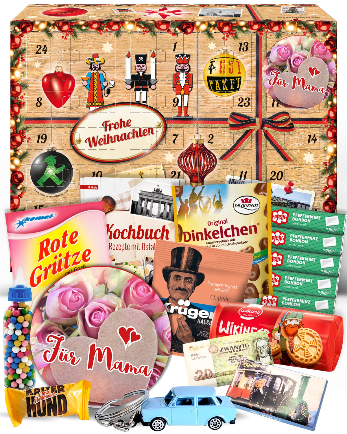 Für Mama - Adventskalender DDR 2025 mit Kultartikeln von Zetti, Dr. Quendt, Komet & Pfeffi – 24 nostalgische Überraschungen für Ostalgie-Fans