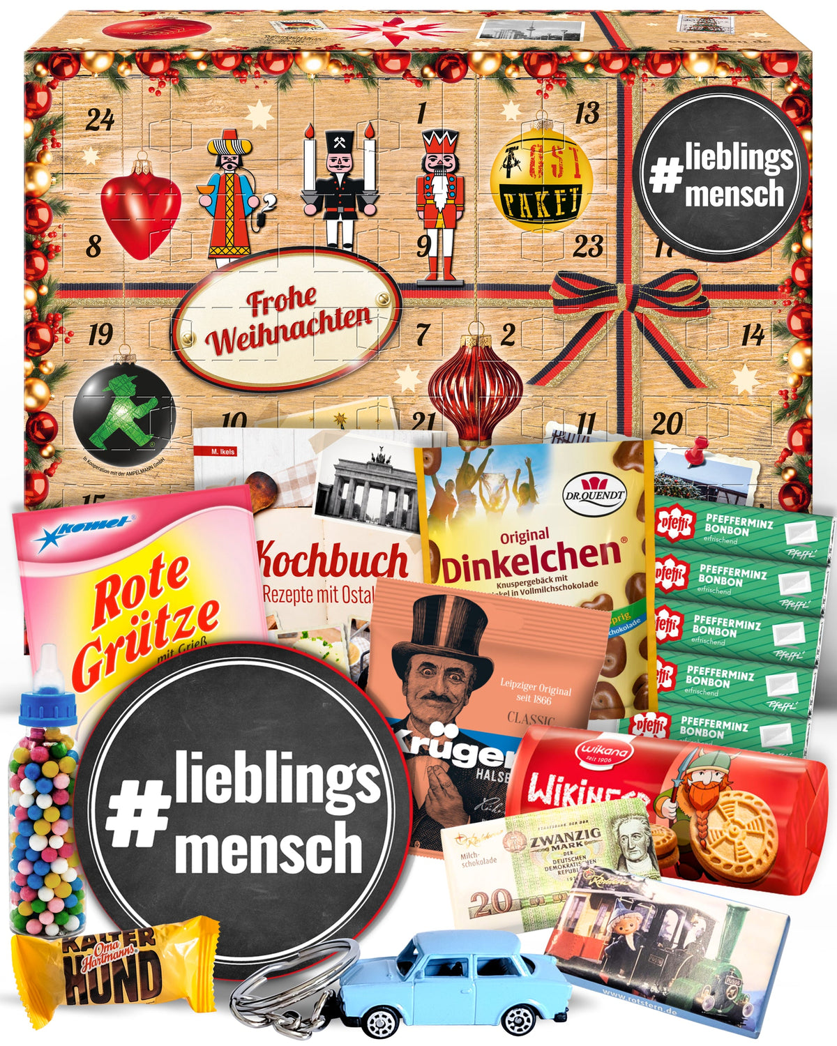 #lieblingsmensch - Ostalgie Adventskalender 2026 – 24 Erinnerungen & Kultprodukte mit Marken wie Viba, Halloren, Zetti, Komet & Pfeffi