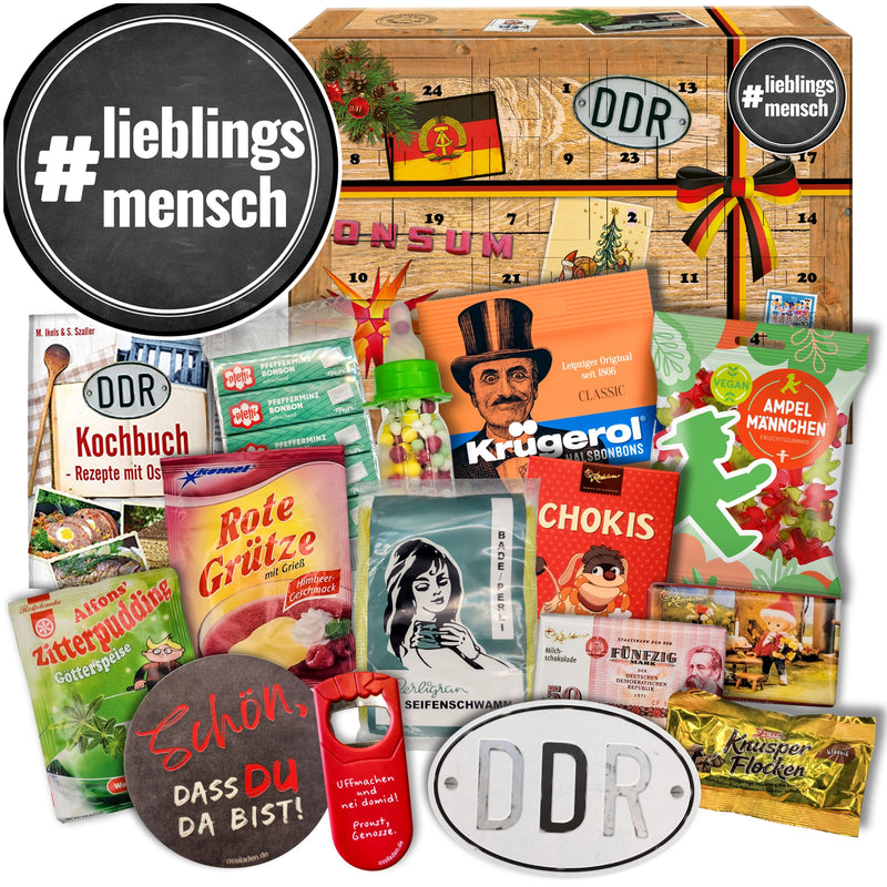 #lieblingsmensch - DDR Adventskalender 2025 mit Kultartikeln von Zetti, Dr. Quendt, Komet & Pfeffi – 24 nostalgische Überraschungen für Ostalgie-Fans