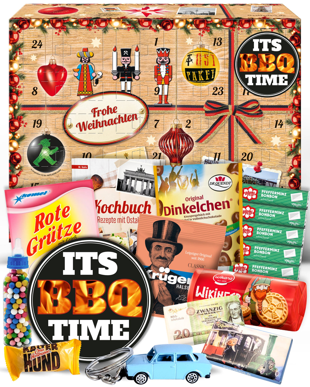 It's BBQ-time - Ostalgie Adventskalender 2026 – 24 Erinnerungen & Kultprodukte mit Marken wie Viba, Halloren, Zetti, Komet & Pfeffi