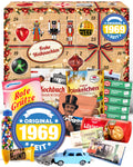 Original seit 1969 - Ostalgie Adventskalender 2026 – 24 Erinnerungen & Kultprodukte mit Marken wie Viba, Halloren, Zetti, Komet & Pfeffi