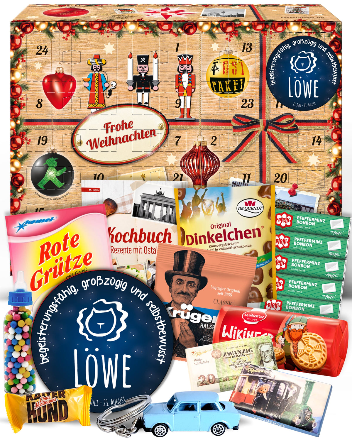 Sternzeichen Möwe - Ostalgie Adventskalender 2026 – 24 Erinnerungen & Kultprodukte mit Marken wie Viba, Halloren, Zetti, Komet & Pfeffi
