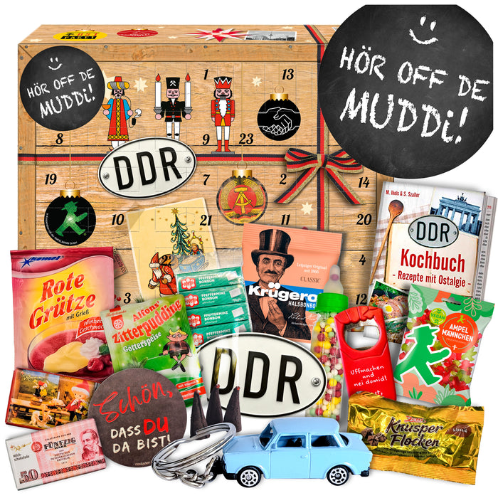 Hör off de Muddi - DDR Adventskalender 2025 mit Kultartikeln von Zetti, Dr. Quendt, Komet & Pfeffi – 24 nostalgische Überraschungen für Ostalgie-Fans