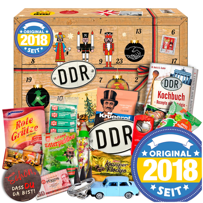 Original seit 2018 - DDR Adventskalender 2025 mit Kultartikeln von Zetti, Dr. Quendt, Komet & Pfeffi – 24 nostalgische Überraschungen für Ostalgie-Fans