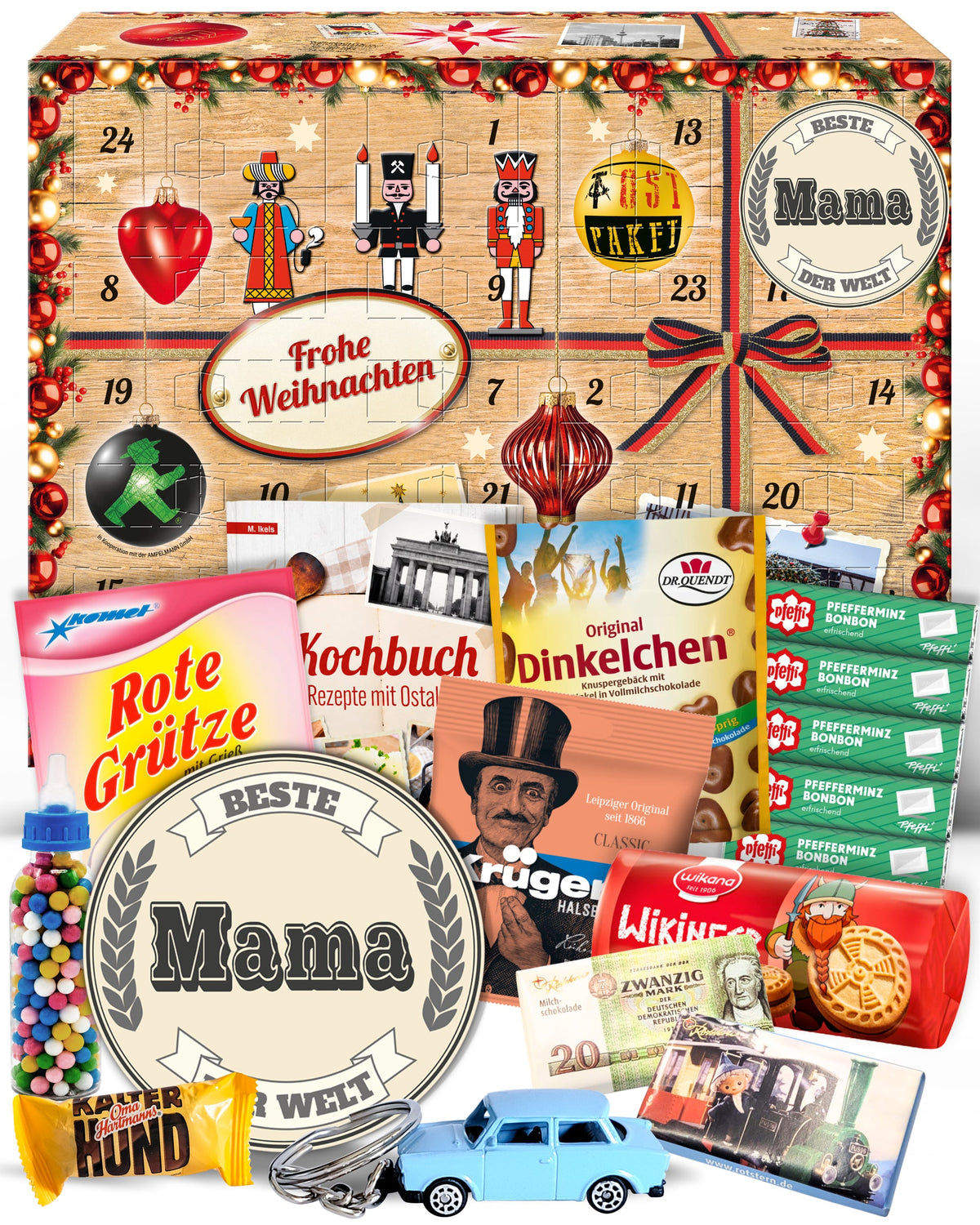 Beste Mama der Welt - Adventskalender DDR 2025 mit Kultartikeln von Zetti, Dr. Quendt, Komet & Pfeffi – 24 nostalgische Überraschungen für Ostalgie-Fans